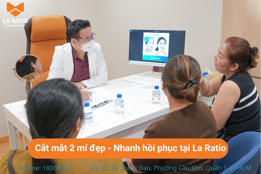Cắt mí 2 mí đẹp tự nhiên hồi phục nhanh chóng tại La Ratio