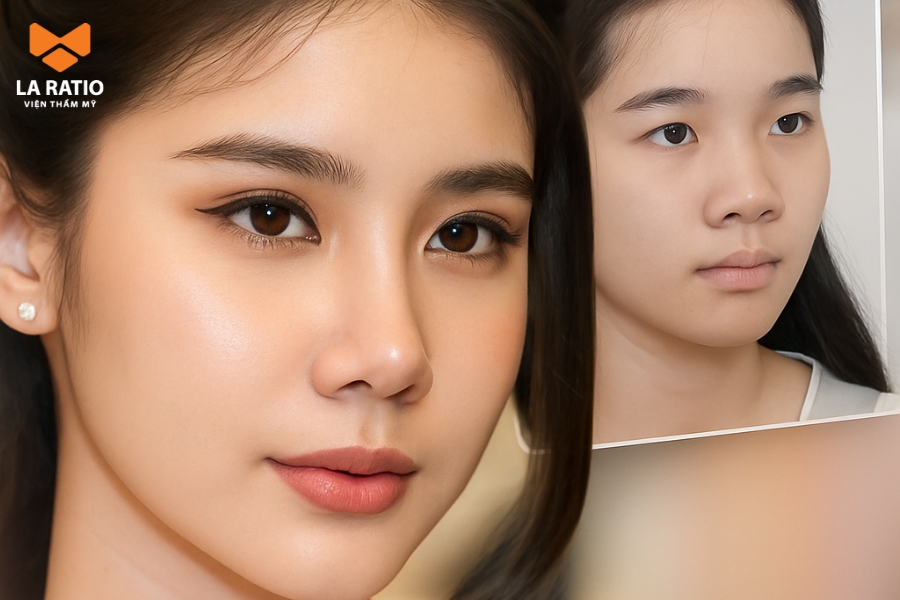 Hình ảnh trước và sau khi nâng mũi dọc dừa Hình ảnh trước và sau khi nâng mũi dọc dừa