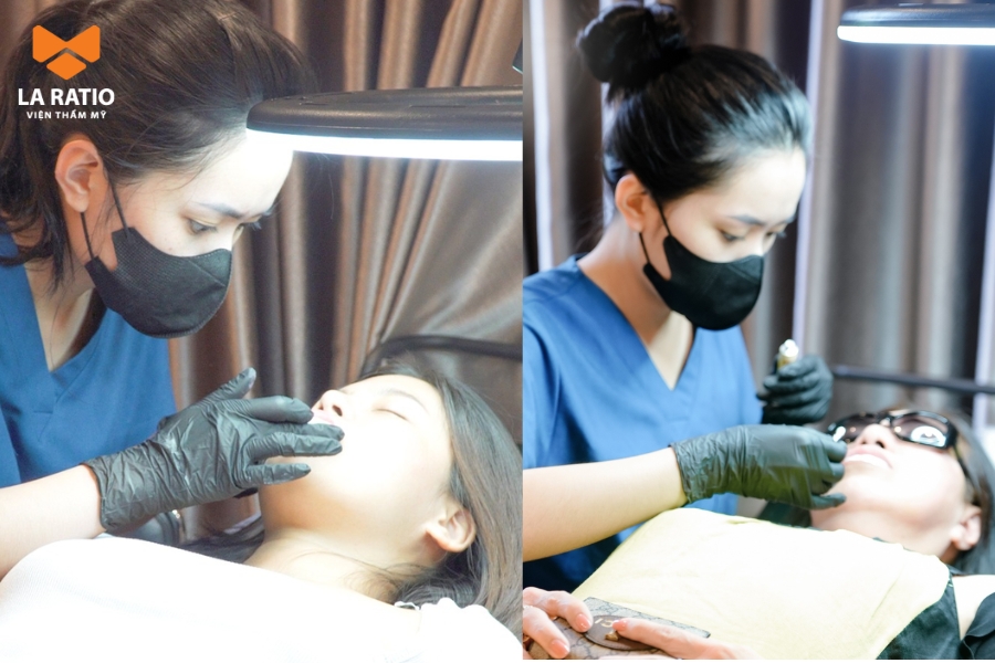 Phun môi màu hồng cánh sen đẹp, lên màu chuẩn tại Viện thẩm mỹ La Ratio