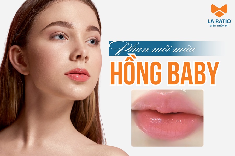 Phun môi màu hồng baby đẹp tự nhiên, hack tuổi tại La Ratio