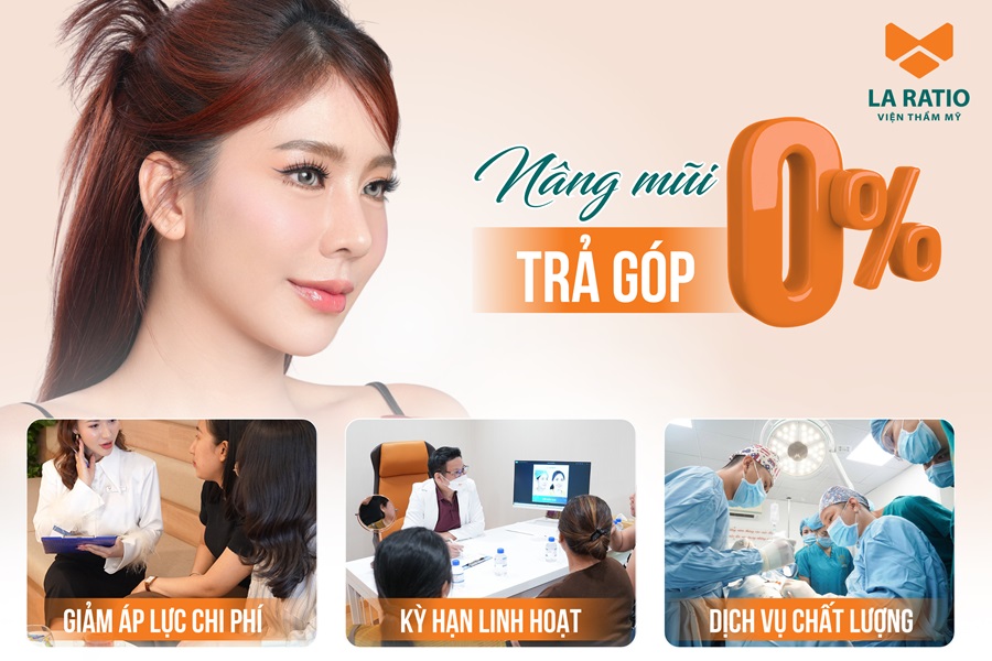 Nâng mũi trả góp lãi suất 0% - Đẹp sau 60 phút tại La Ratio