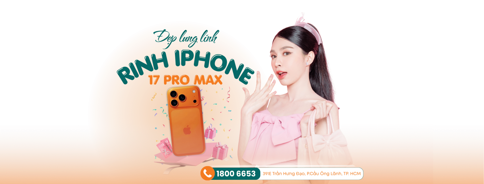 banner chiến dịch iphone 17 website
