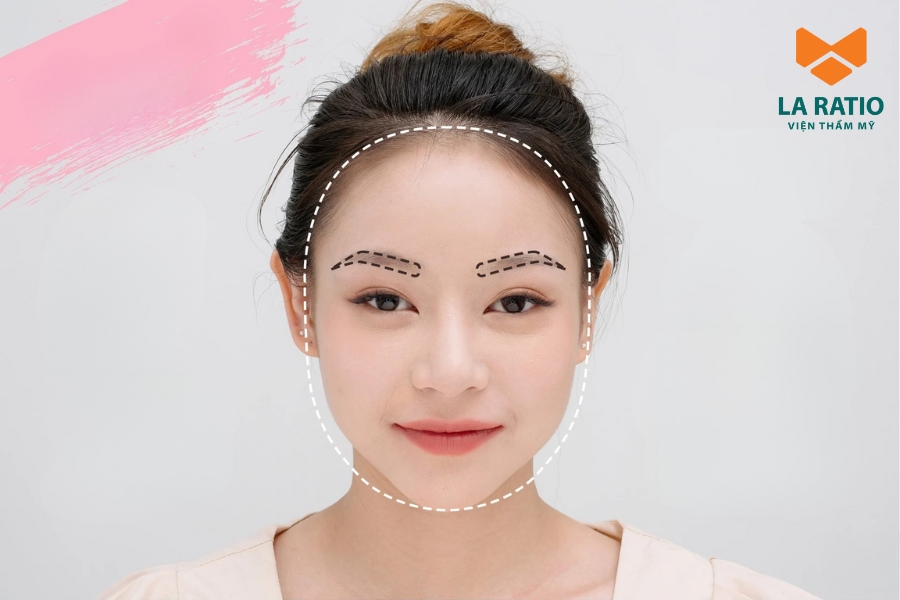 Gương mặt tròn có tỷ lệ chiều dài – chiều rộng gần bằng nhau Gương mặt tròn có tỷ lệ chiều dài – chiều rộng gần bằng nhau